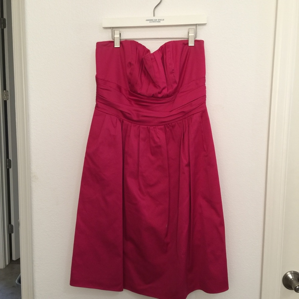 David’s Bridal Charmeuse Pleated Bodice & Pocket